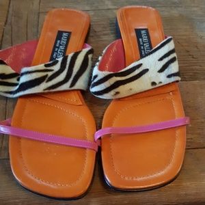 Stand out bold Mario Valentino slip on sandals